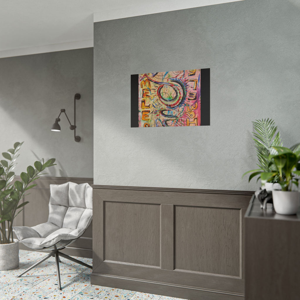 Rolled Poster — Colorful 'Shameless' Abstract Snake Art Print