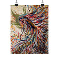 Abstract Colorful Phoenix Poster — Matte Vertical Art Print