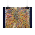 Abstract Phoenix Art Poster — Colorful Whimsical Wall Print