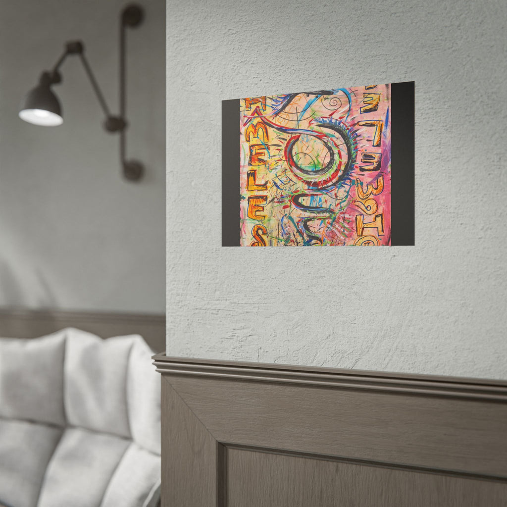 Rolled Poster — Colorful 'Shameless' Abstract Snake Art Print