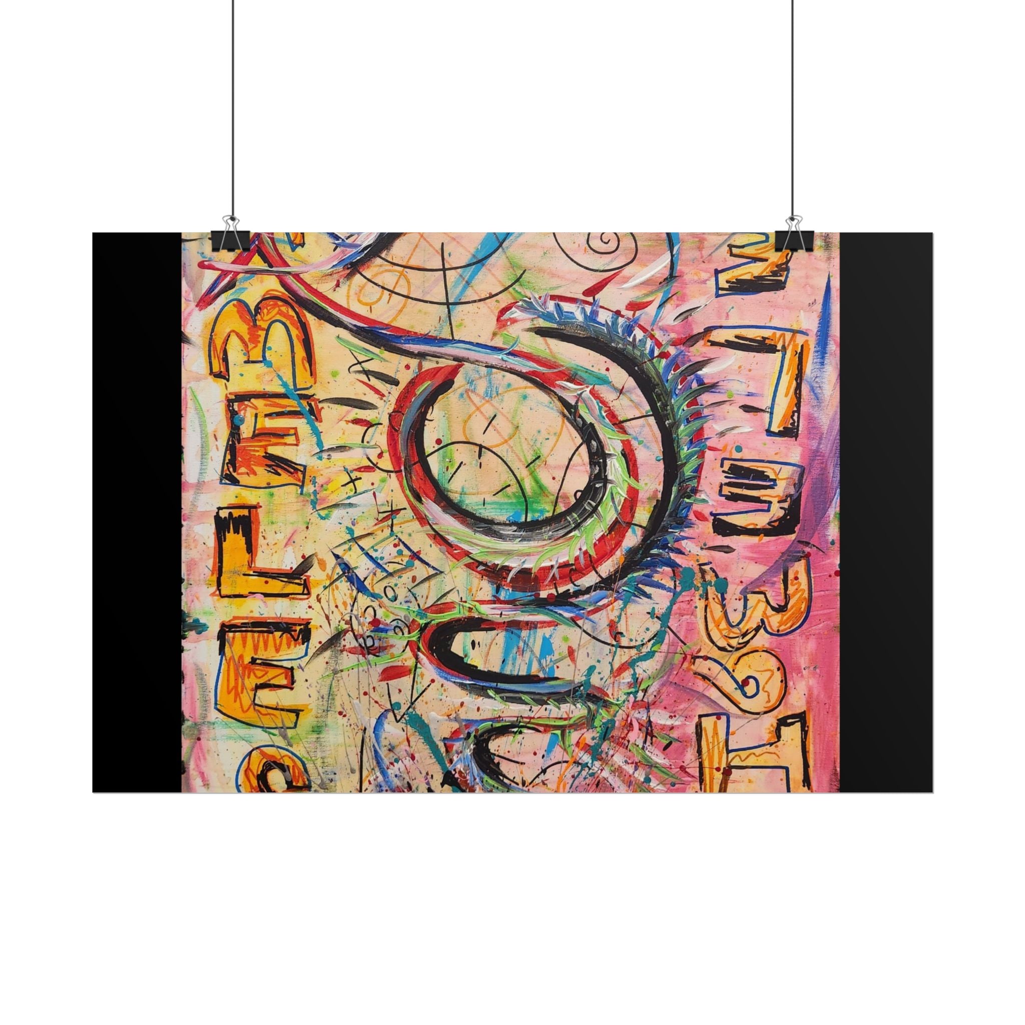 Rolled Poster — Colorful 'Shameless' Abstract Snake Art Print