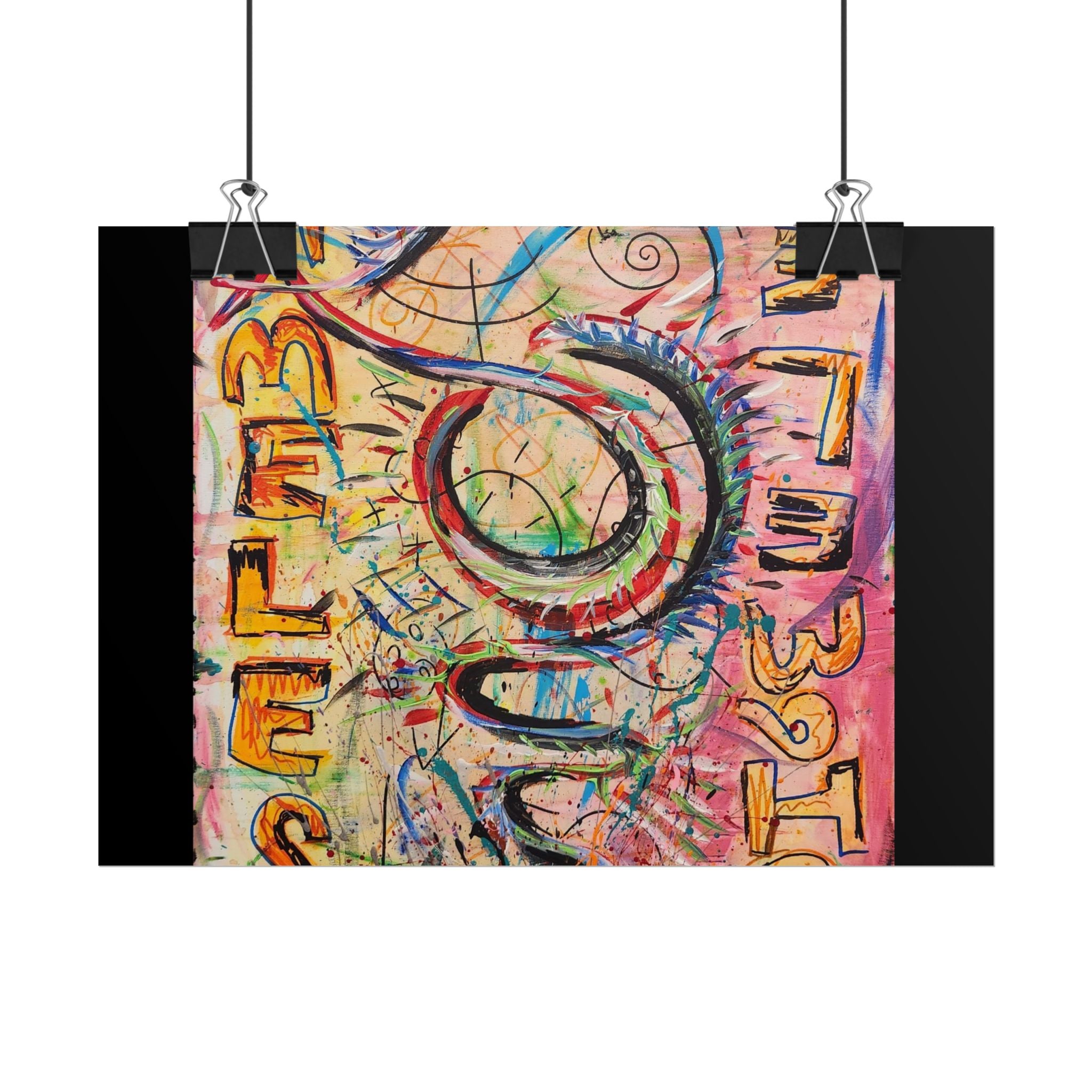 Rolled Poster — Colorful 'Shameless' Abstract Snake Art Print
