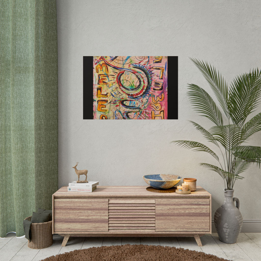 Rolled Poster — Colorful 'Shameless' Abstract Snake Art Print