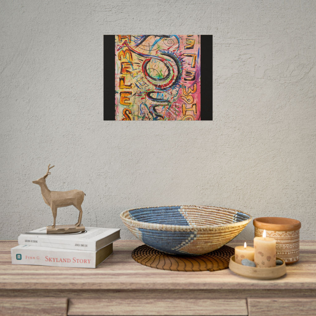 Rolled Poster — Colorful 'Shameless' Abstract Snake Art Print