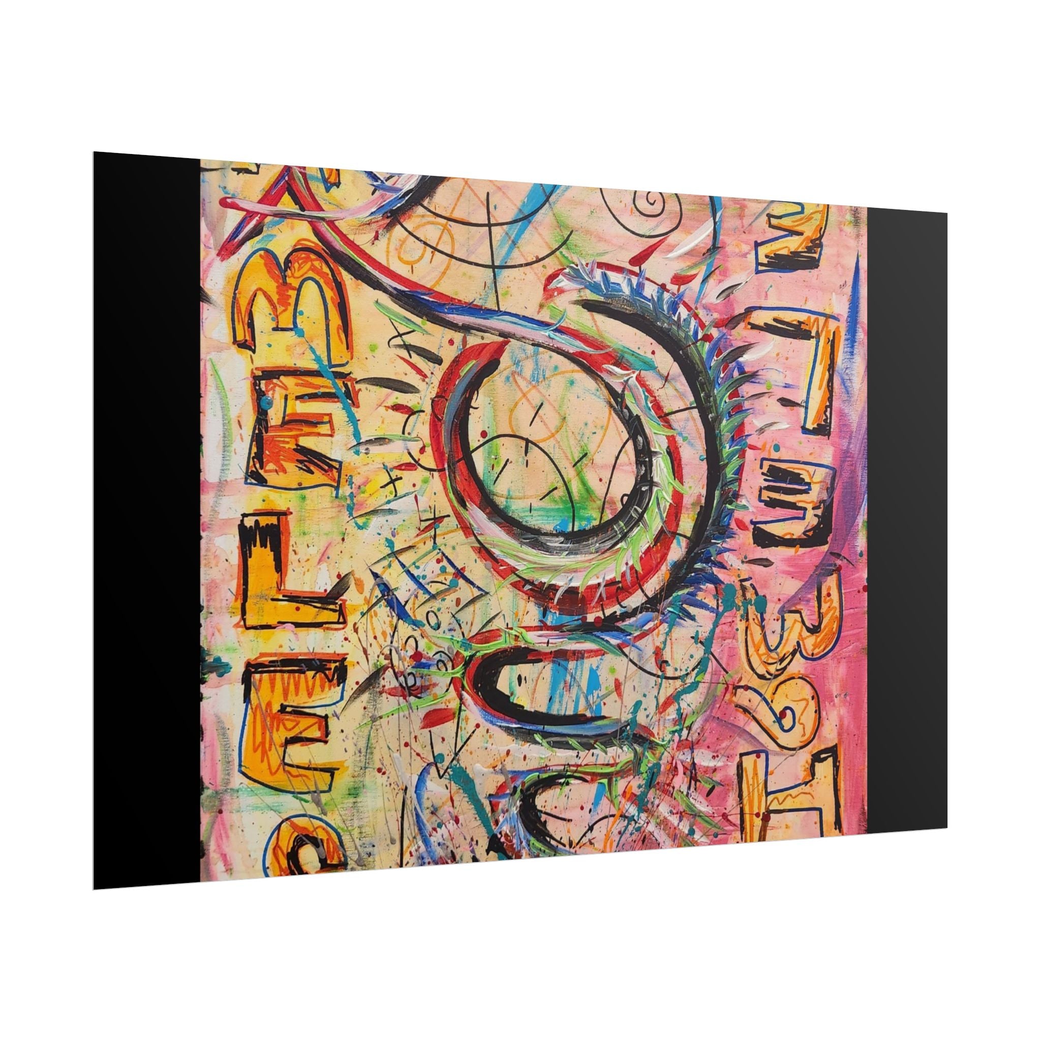Rolled Poster — Colorful 'Shameless' Abstract Snake Art Print