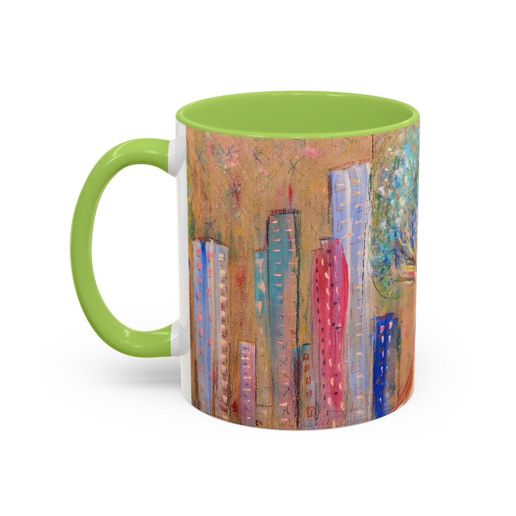 City Tree Coffee Mug — Colorful Urban Tree Art Accent Mug (11/15 oz)