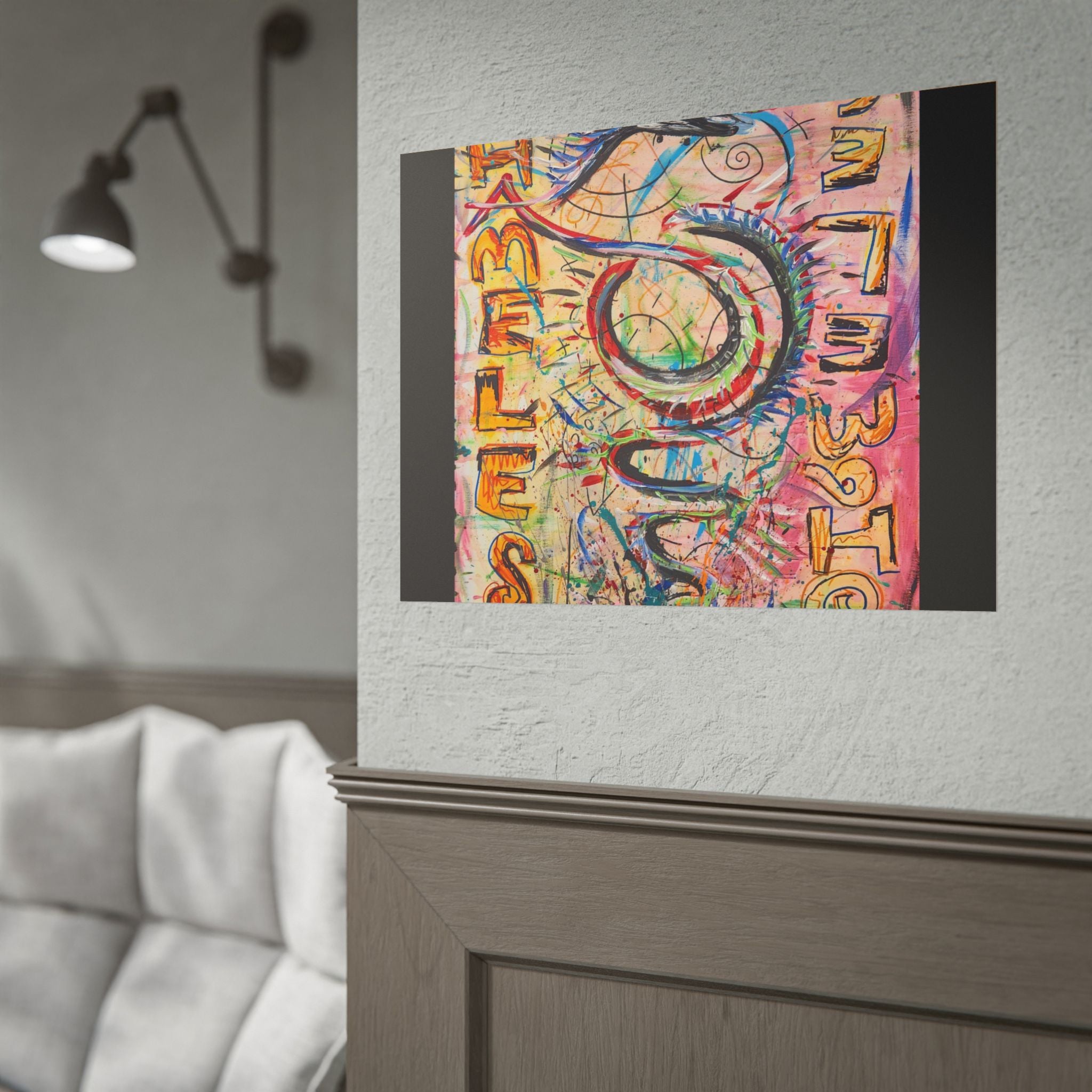 Rolled Poster — Colorful 'Shameless' Abstract Snake Art Print