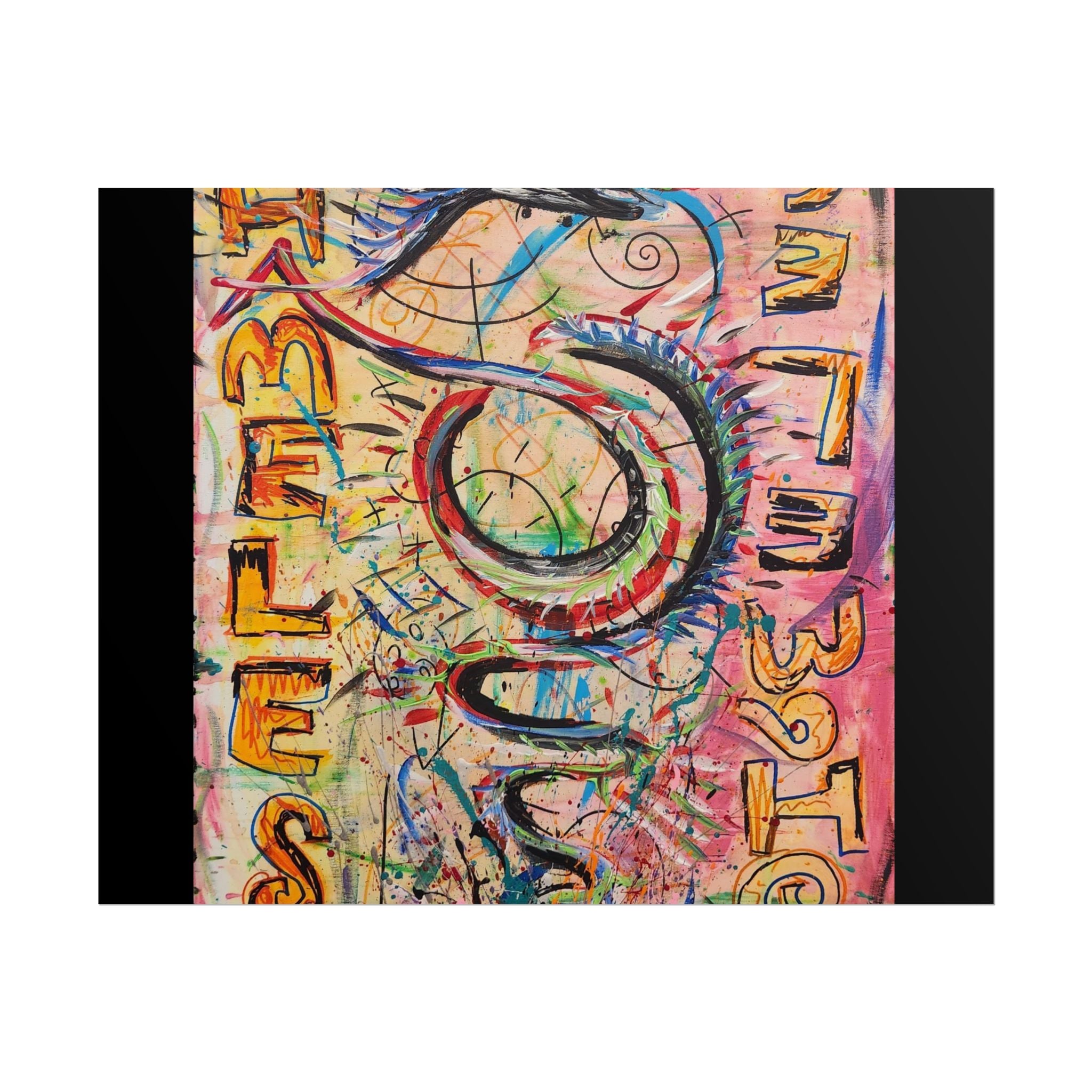 Rolled Poster — Colorful 'Shameless' Abstract Snake Art Print