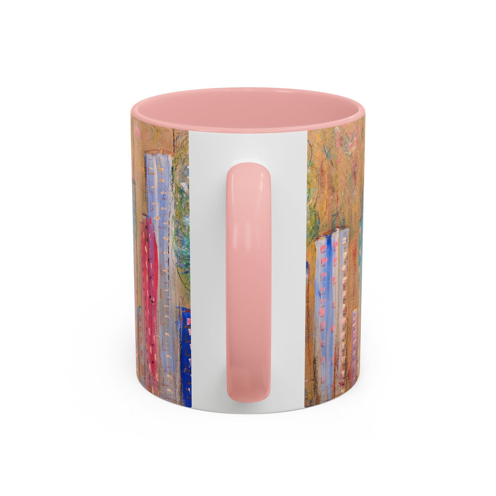 City Tree Coffee Mug — Colorful Urban Tree Art Accent Mug (11/15 oz)