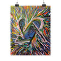 Abstract Colorful Heart Poster — Matte Vertical Art Print