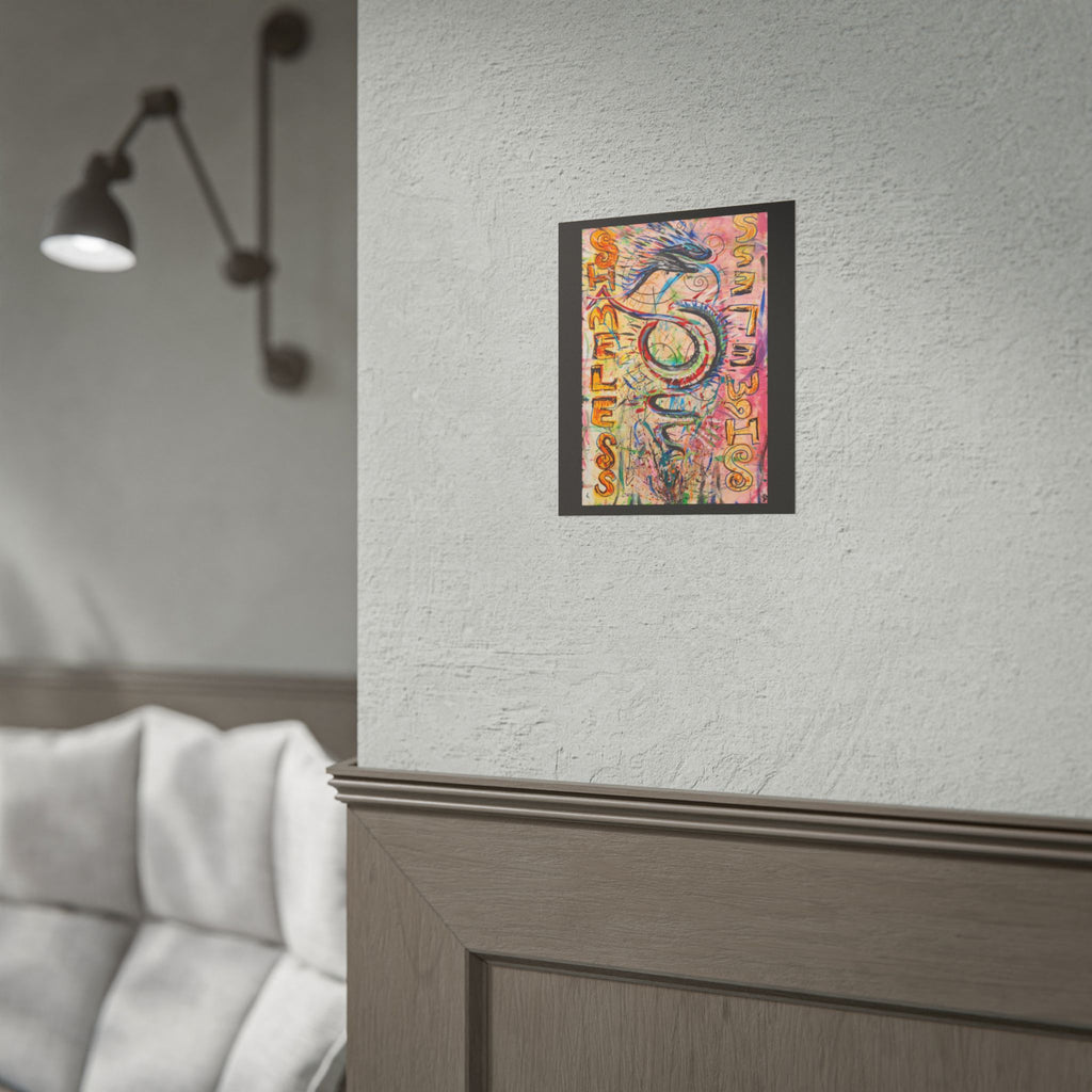 Rolled Poster — Colorful 'Shameless' Abstract Snake Art Print
