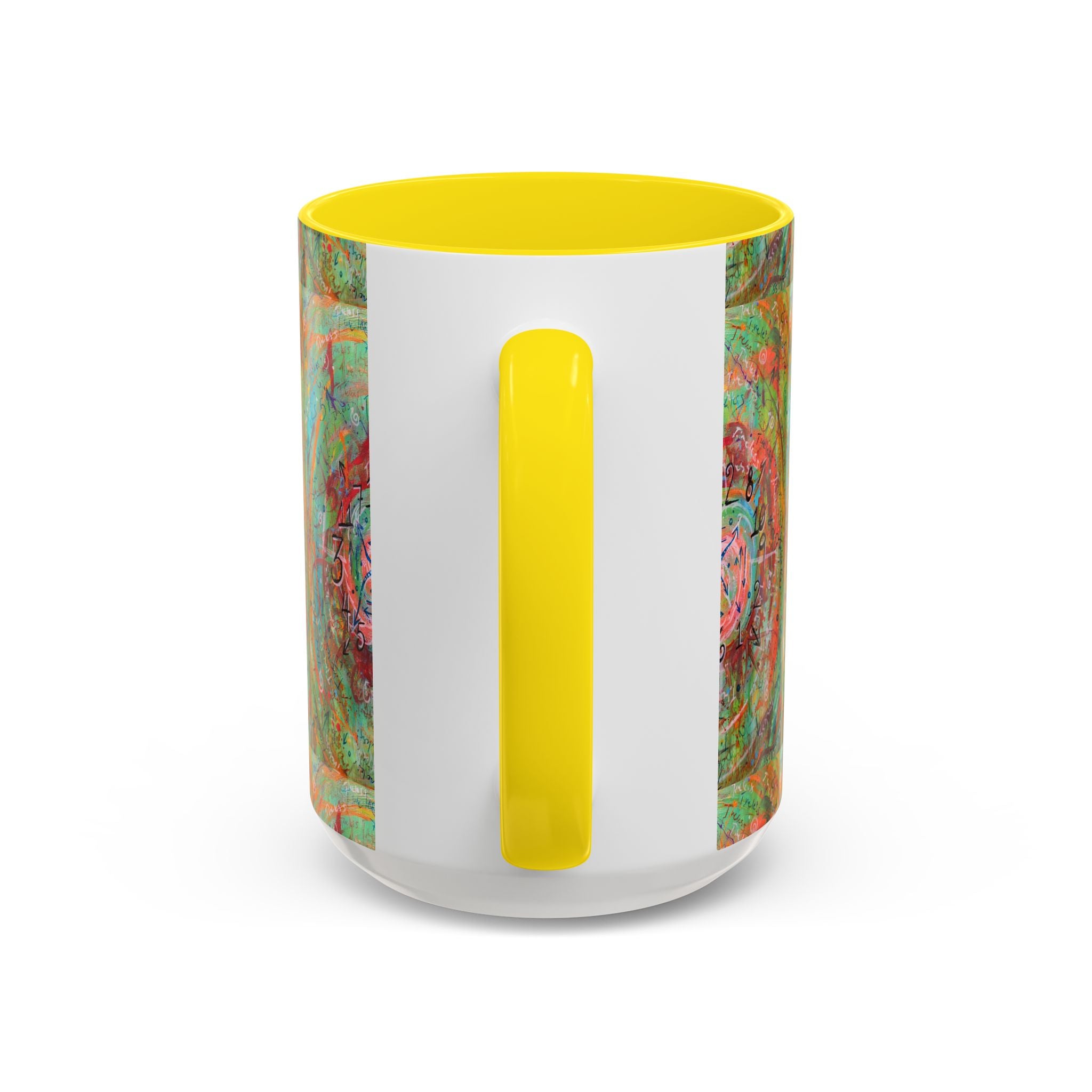 Boho Tarot Clockwork Accent Coffee Mug — Vibrant Abstract Mystic Art (11/15oz)