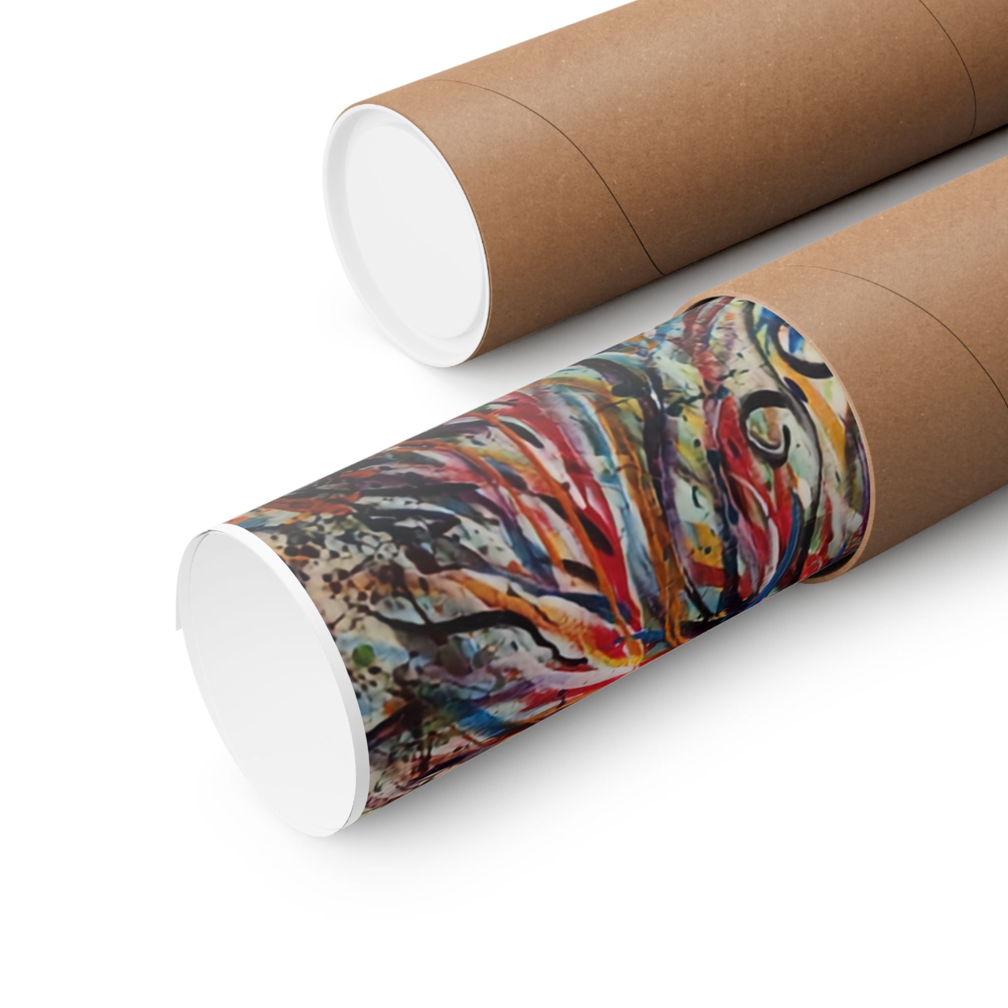 Abstract Colorful Phoenix Poster — Matte Vertical Art Print