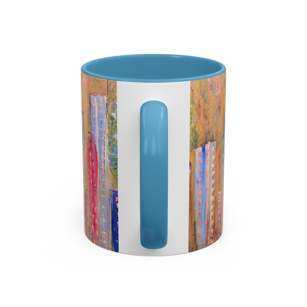 City Tree Coffee Mug — Colorful Urban Tree Art Accent Mug (11/15 oz)