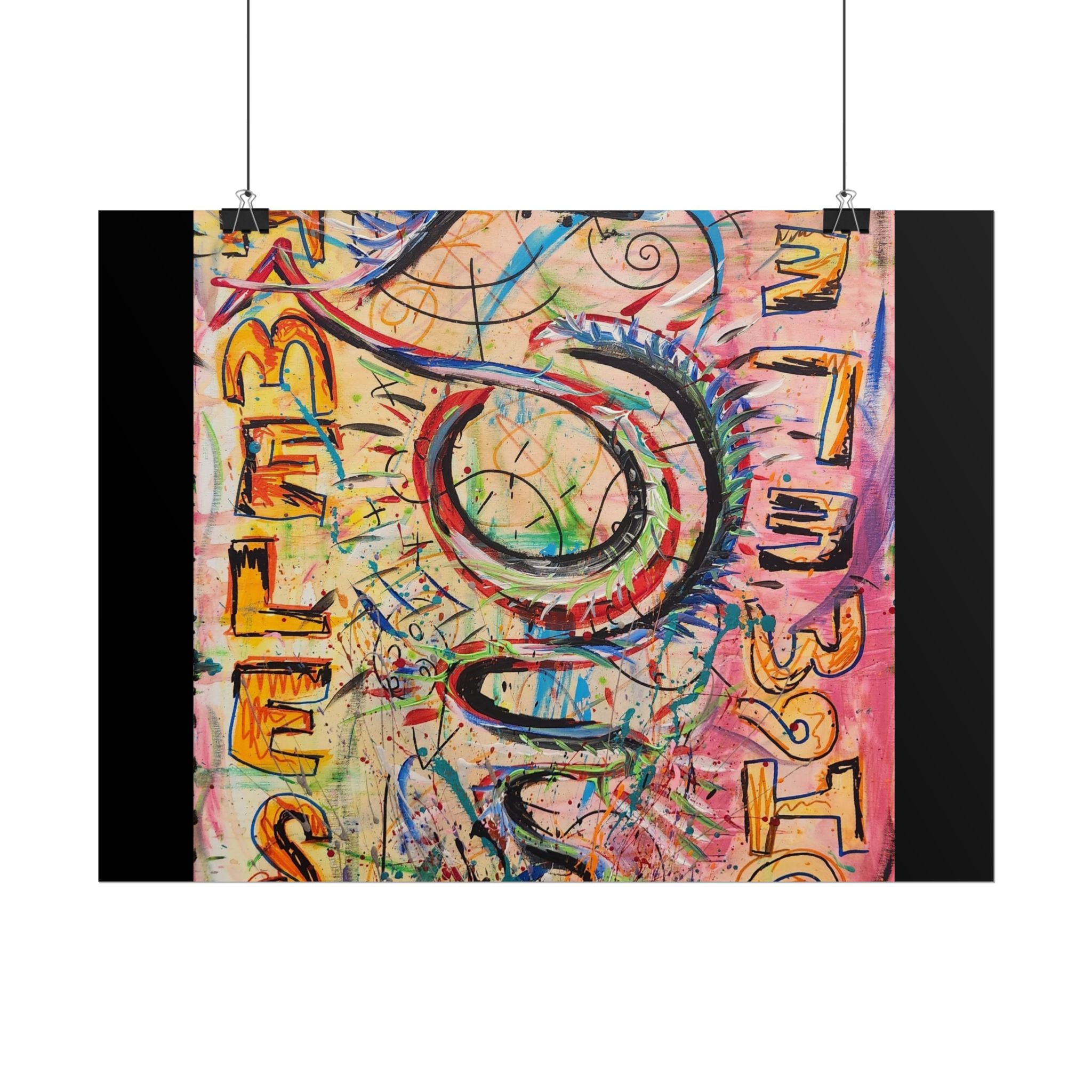 Rolled Poster — Colorful 'Shameless' Abstract Snake Art Print