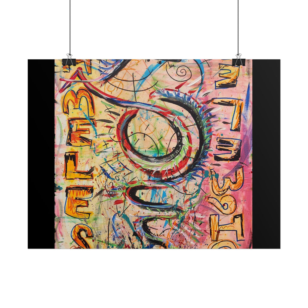 Rolled Poster — Colorful 'Shameless' Abstract Snake Art Print
