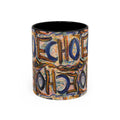 Echo Abstract Geometric Accent Coffee Mug – Colorful Modern Art Design (11/15 oz)