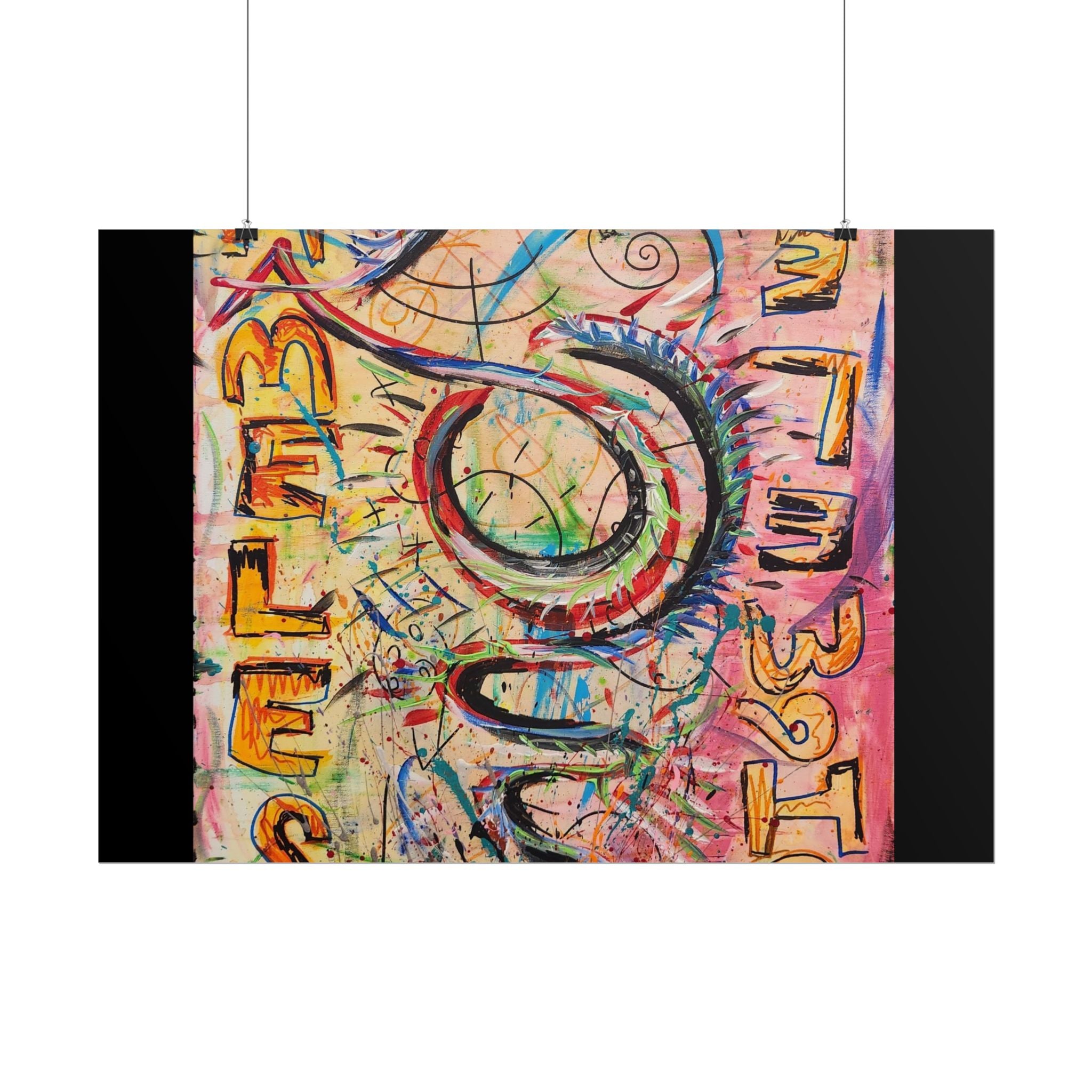 Rolled Poster — Colorful 'Shameless' Abstract Snake Art Print