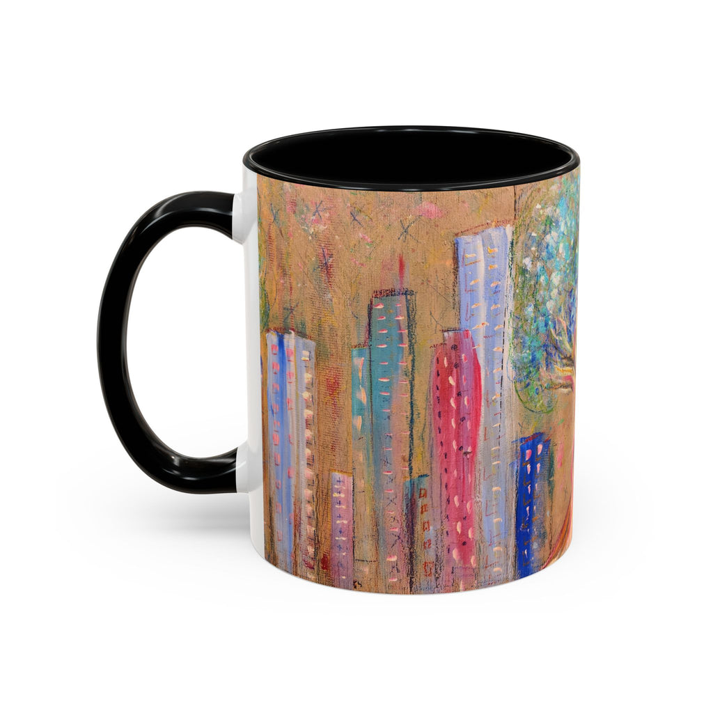 City Tree Coffee Mug — Colorful Urban Tree Art Accent Mug (11/15 oz)