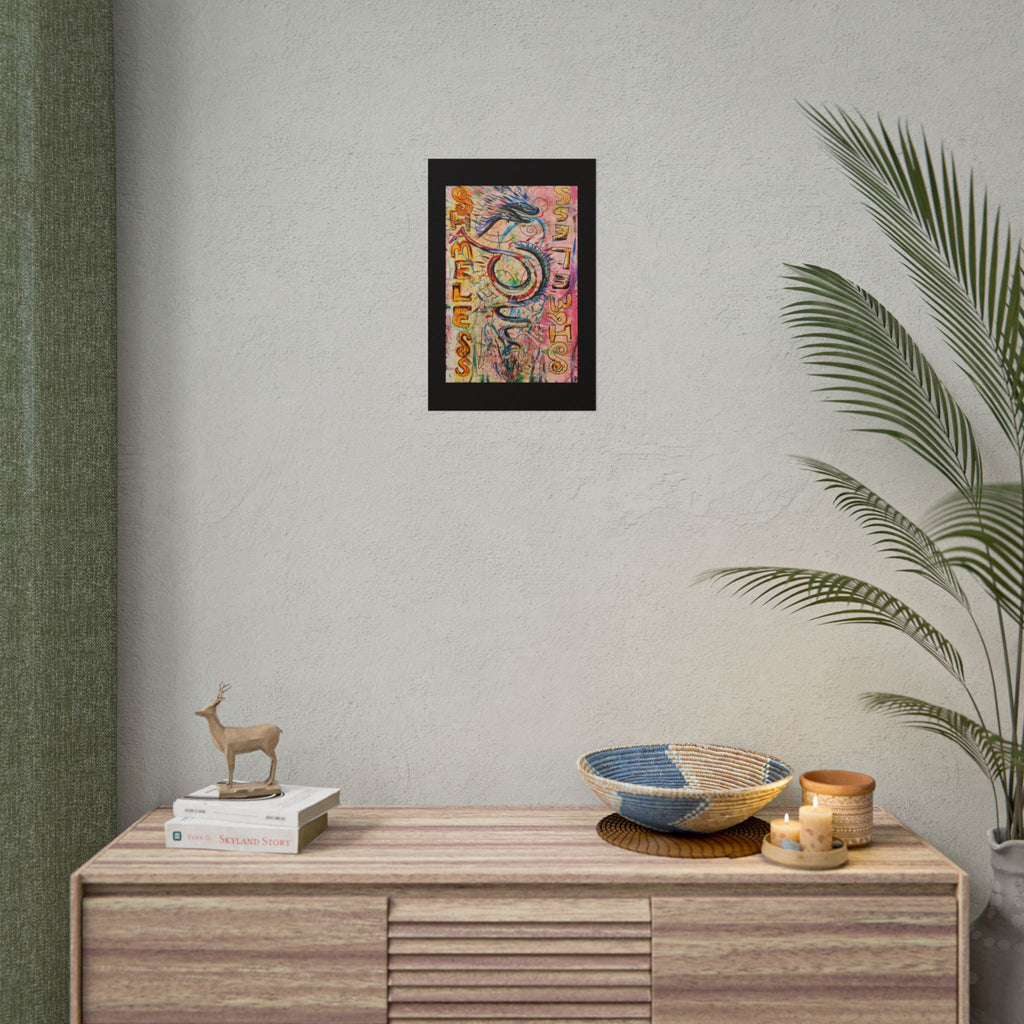 Rolled Poster — Colorful 'Shameless' Abstract Snake Art Print