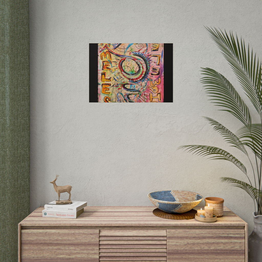 Rolled Poster — Colorful 'Shameless' Abstract Snake Art Print