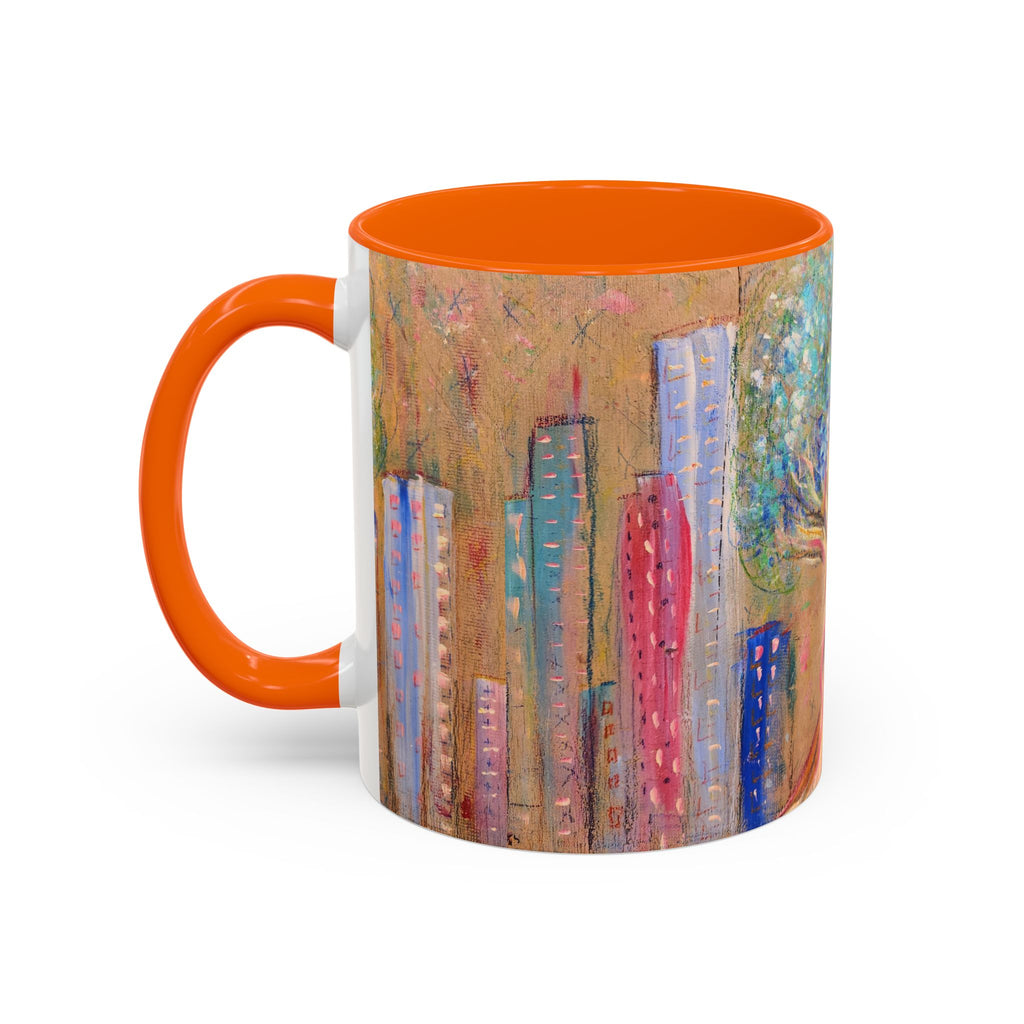 City Tree Coffee Mug — Colorful Urban Tree Art Accent Mug (11/15 oz)