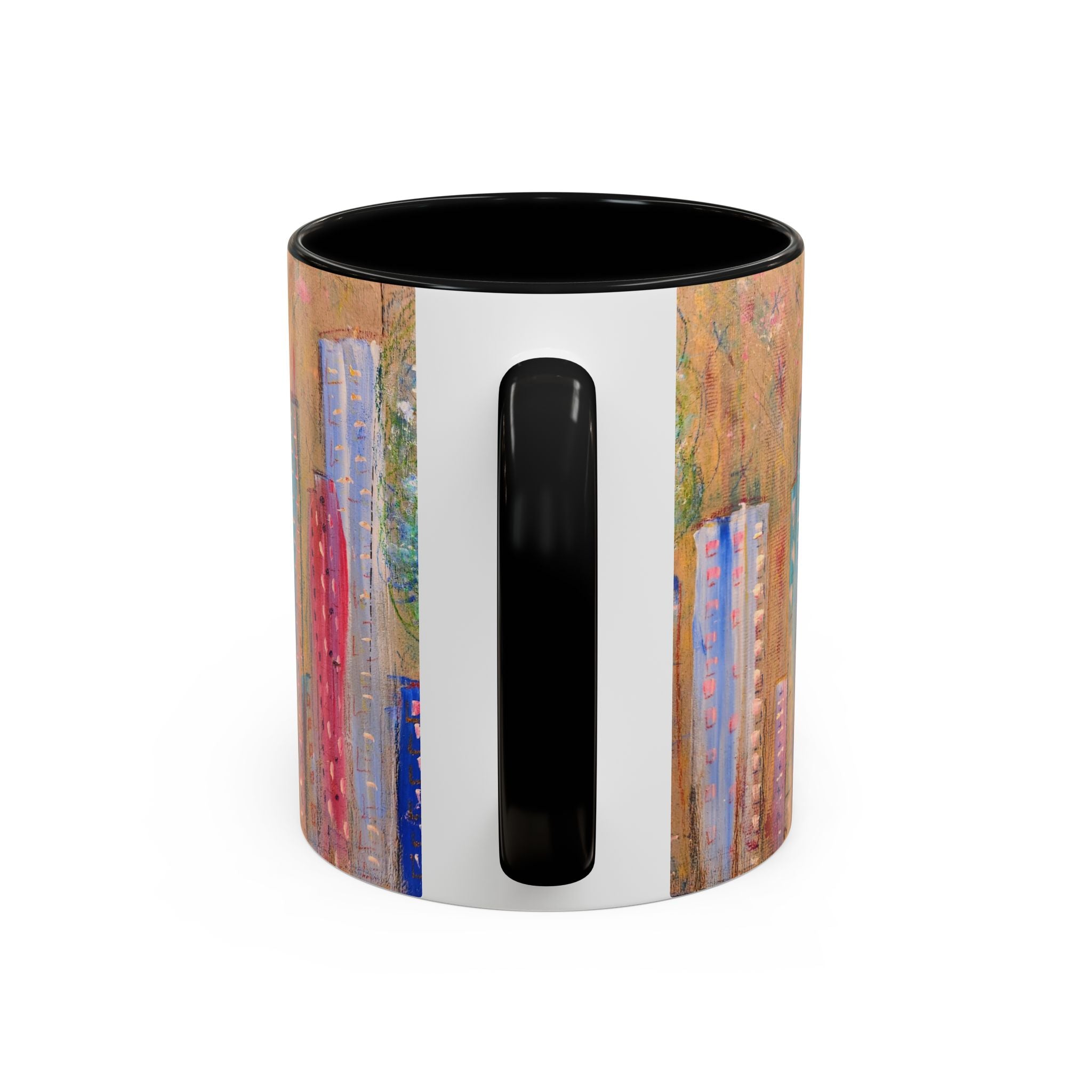 City Tree Coffee Mug — Colorful Urban Tree Art Accent Mug (11/15 oz)