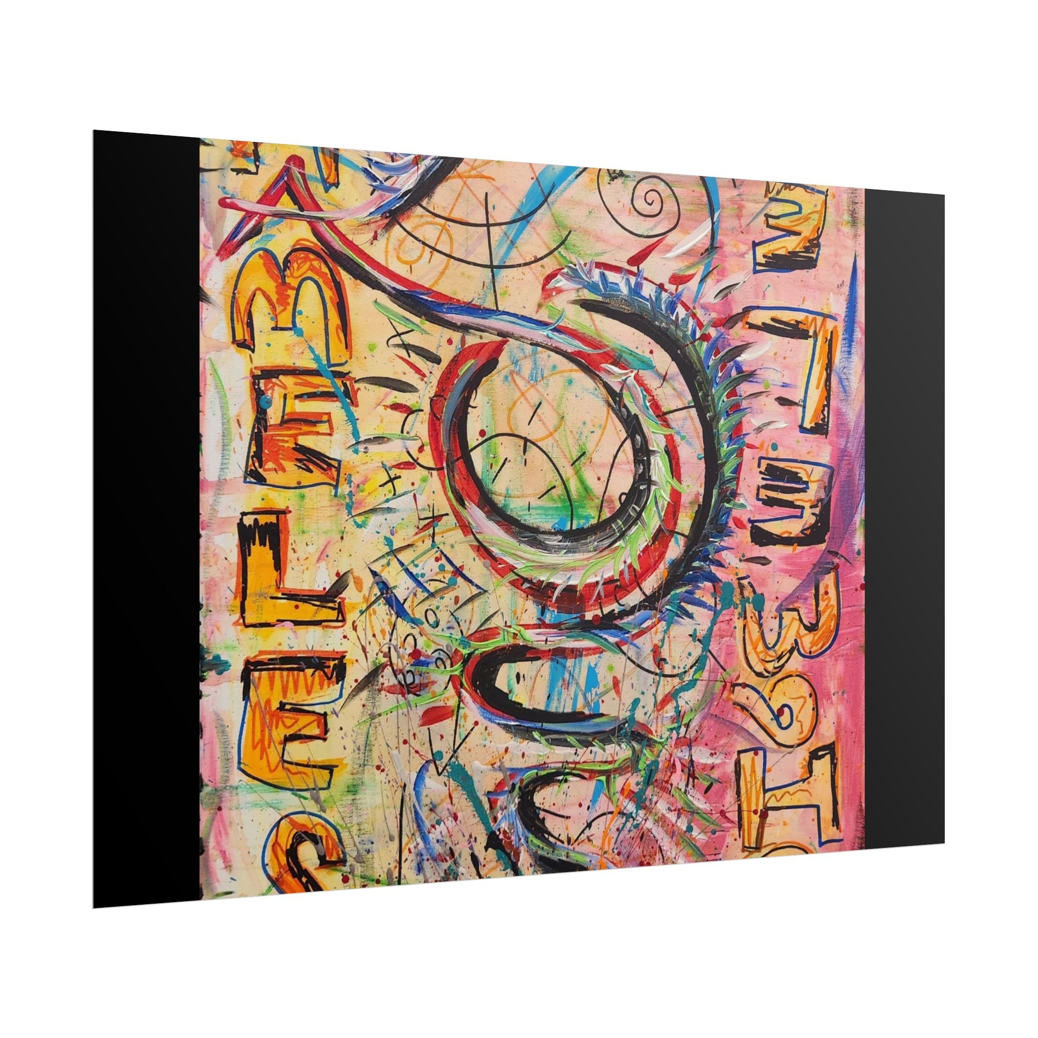 Rolled Poster — Colorful 'Shameless' Abstract Snake Art Print