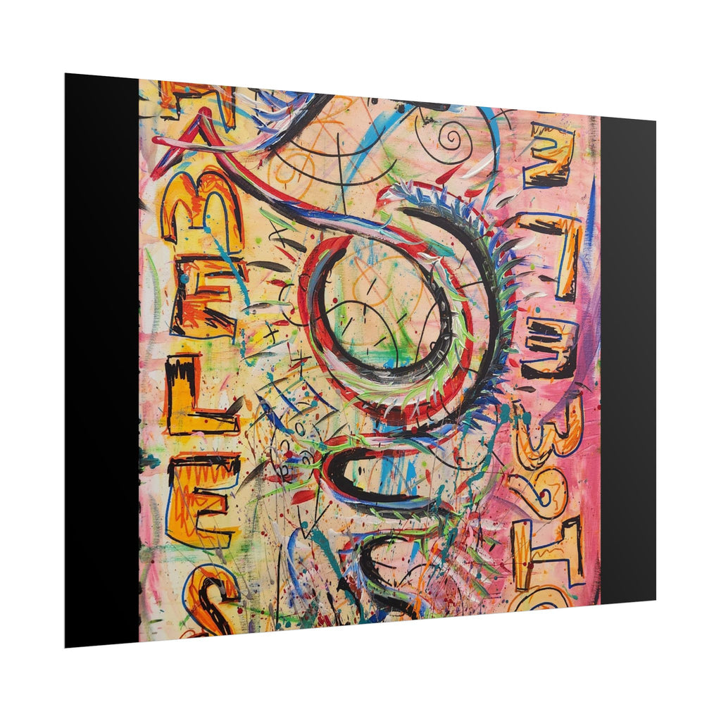 Rolled Poster — Colorful 'Shameless' Abstract Snake Art Print