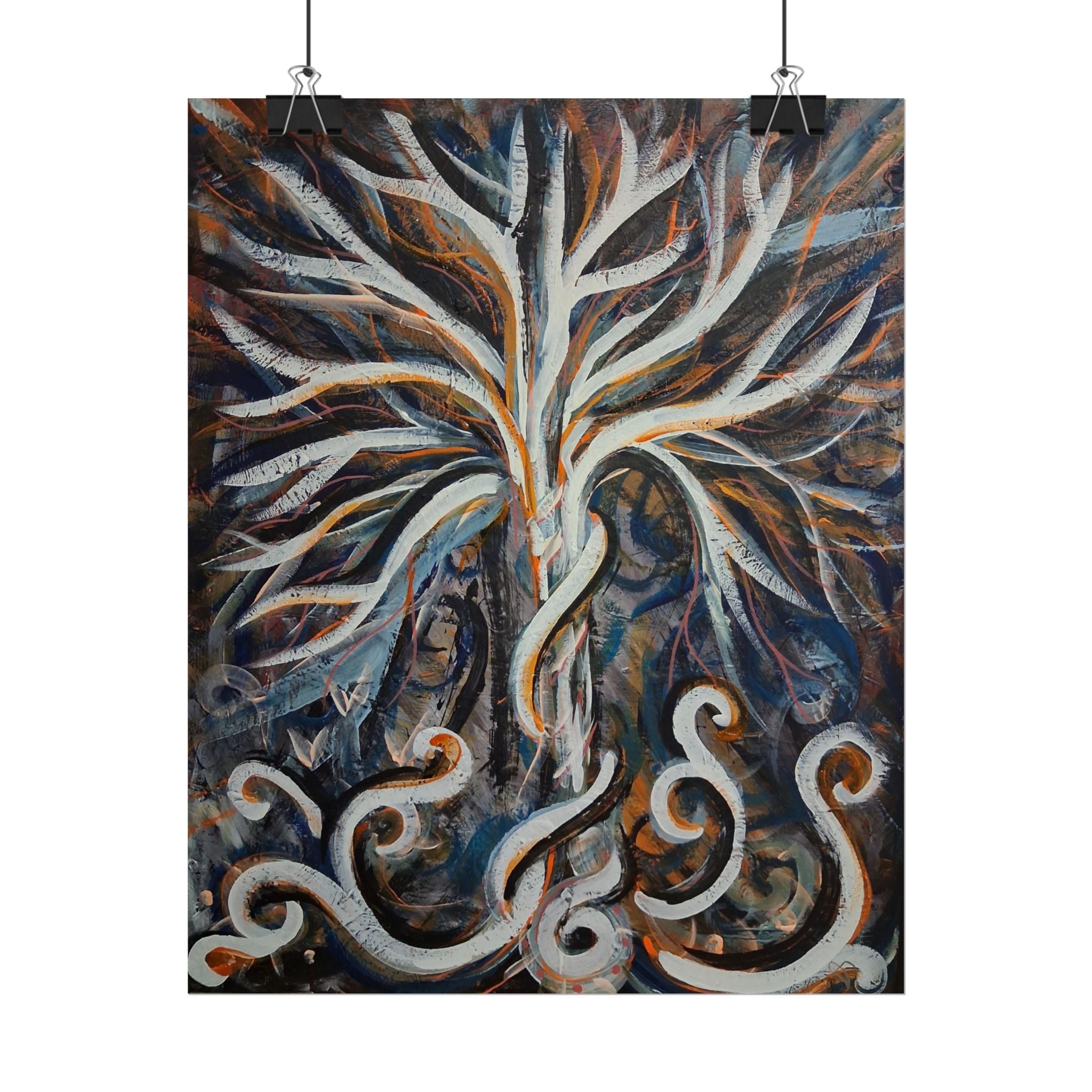Tree of Life Rolled Poster – Abstract Botanical Wall Art Print