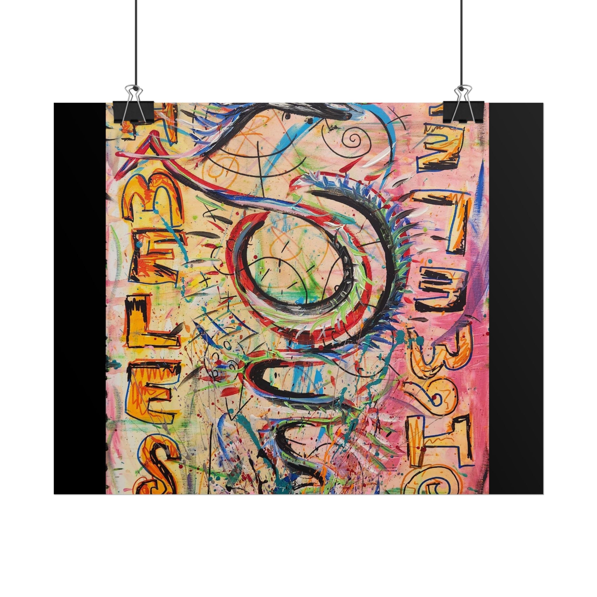 Rolled Poster — Colorful 'Shameless' Abstract Snake Art Print