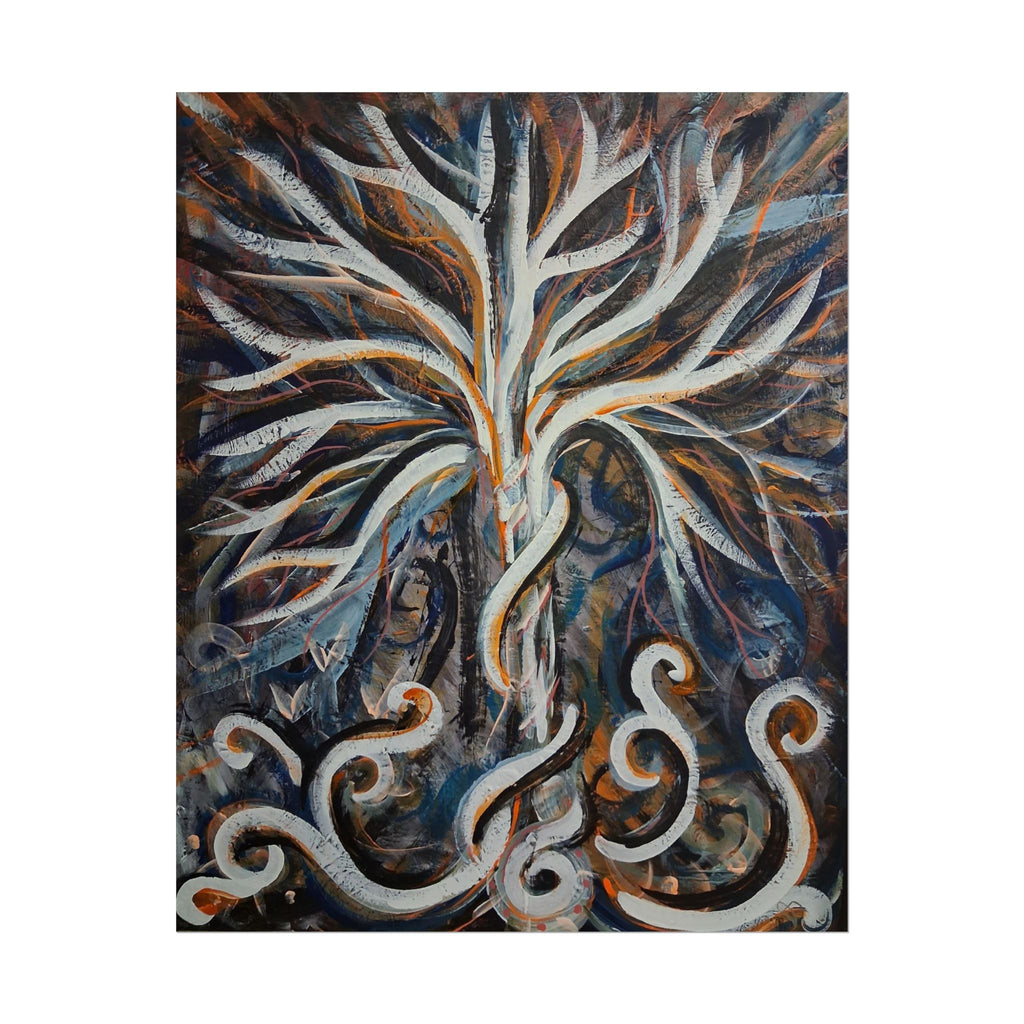 Tree of Life Rolled Poster – Abstract Botanical Wall Art Print
