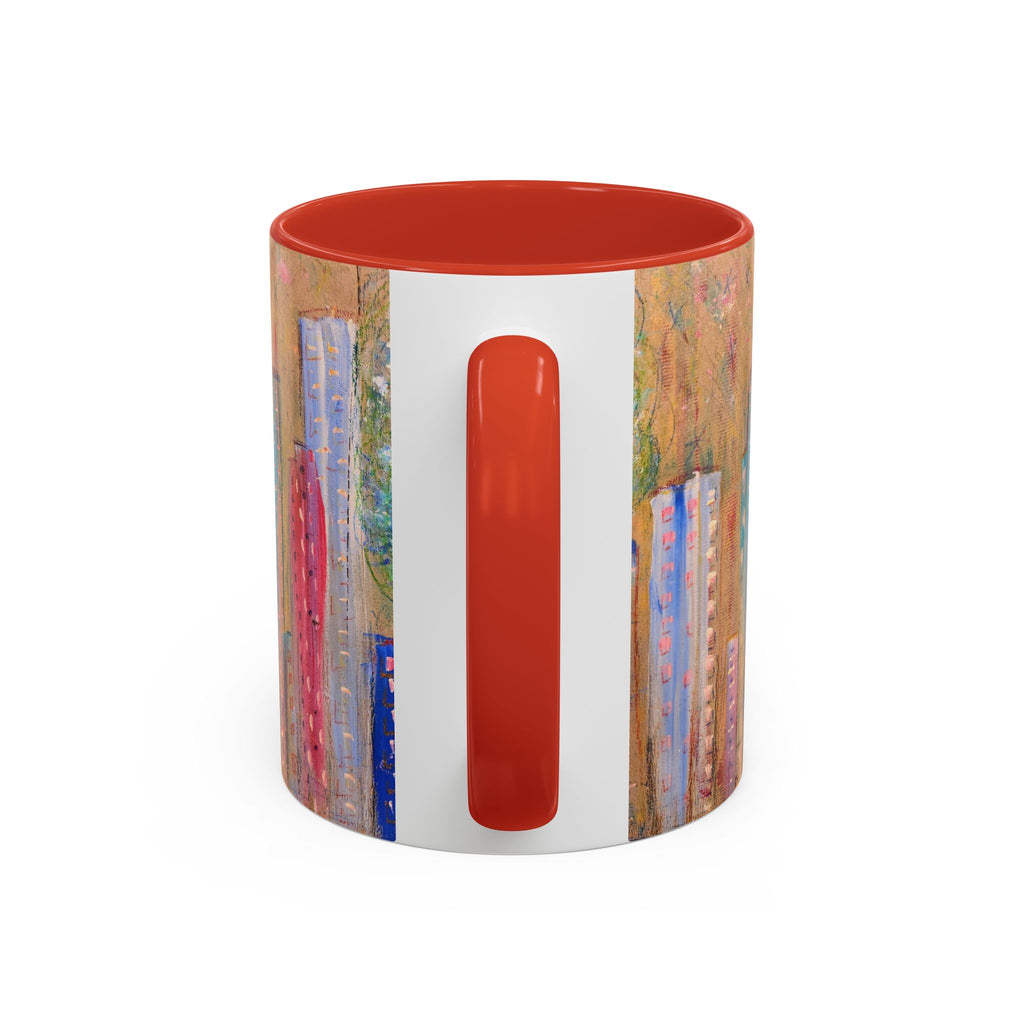 City Tree Coffee Mug — Colorful Urban Tree Art Accent Mug (11/15 oz)