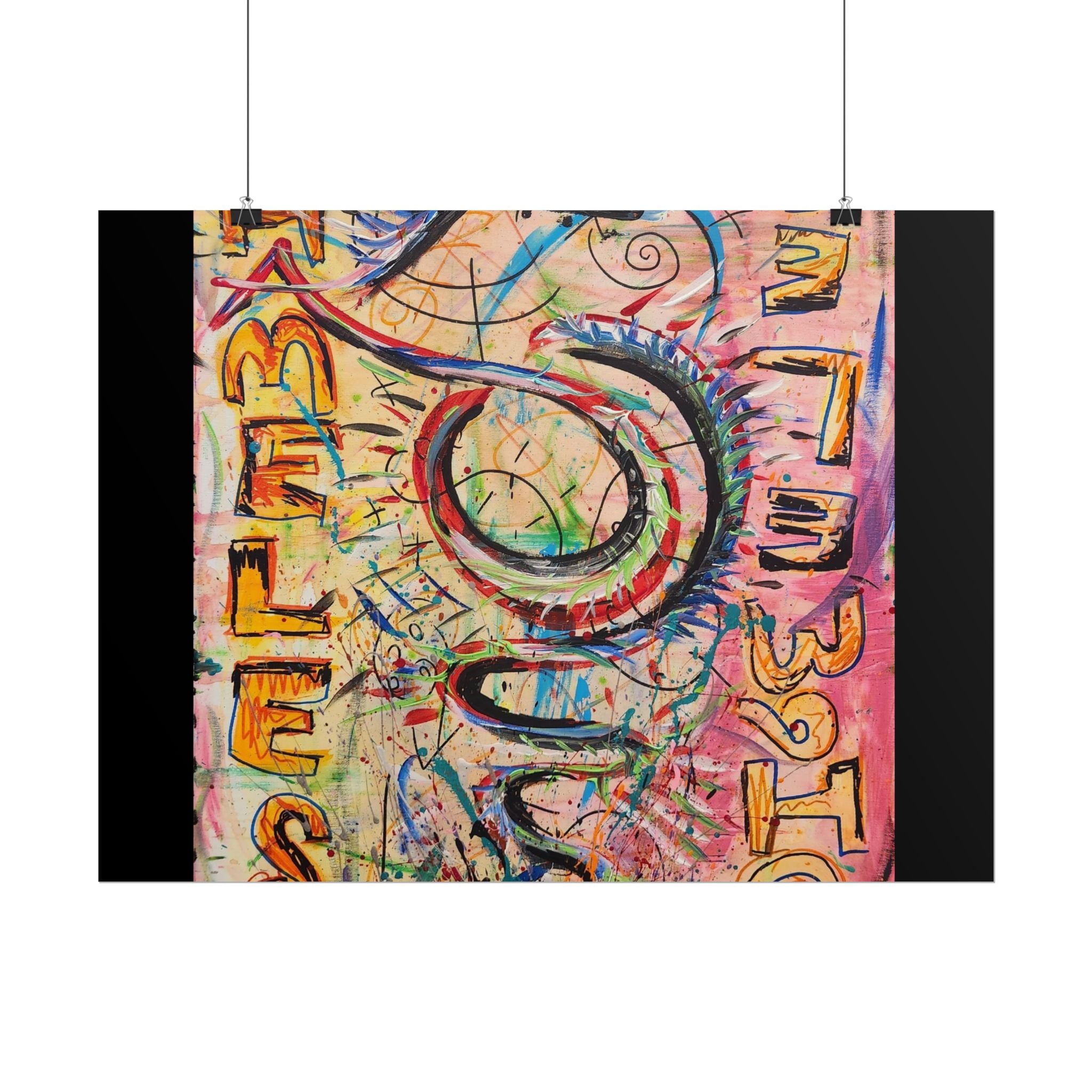 Rolled Poster — Colorful 'Shameless' Abstract Snake Art Print