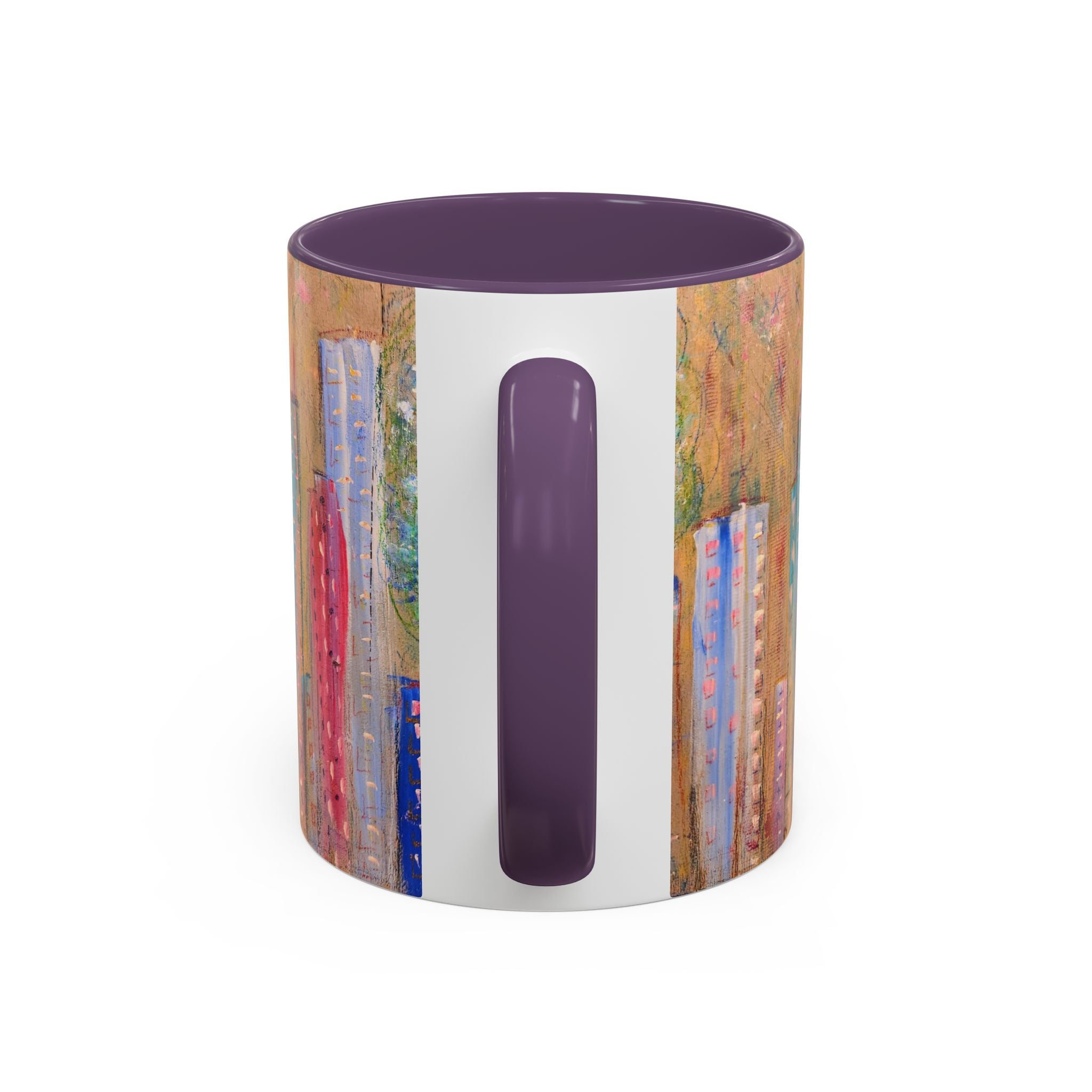 City Tree Coffee Mug — Colorful Urban Tree Art Accent Mug (11/15 oz)