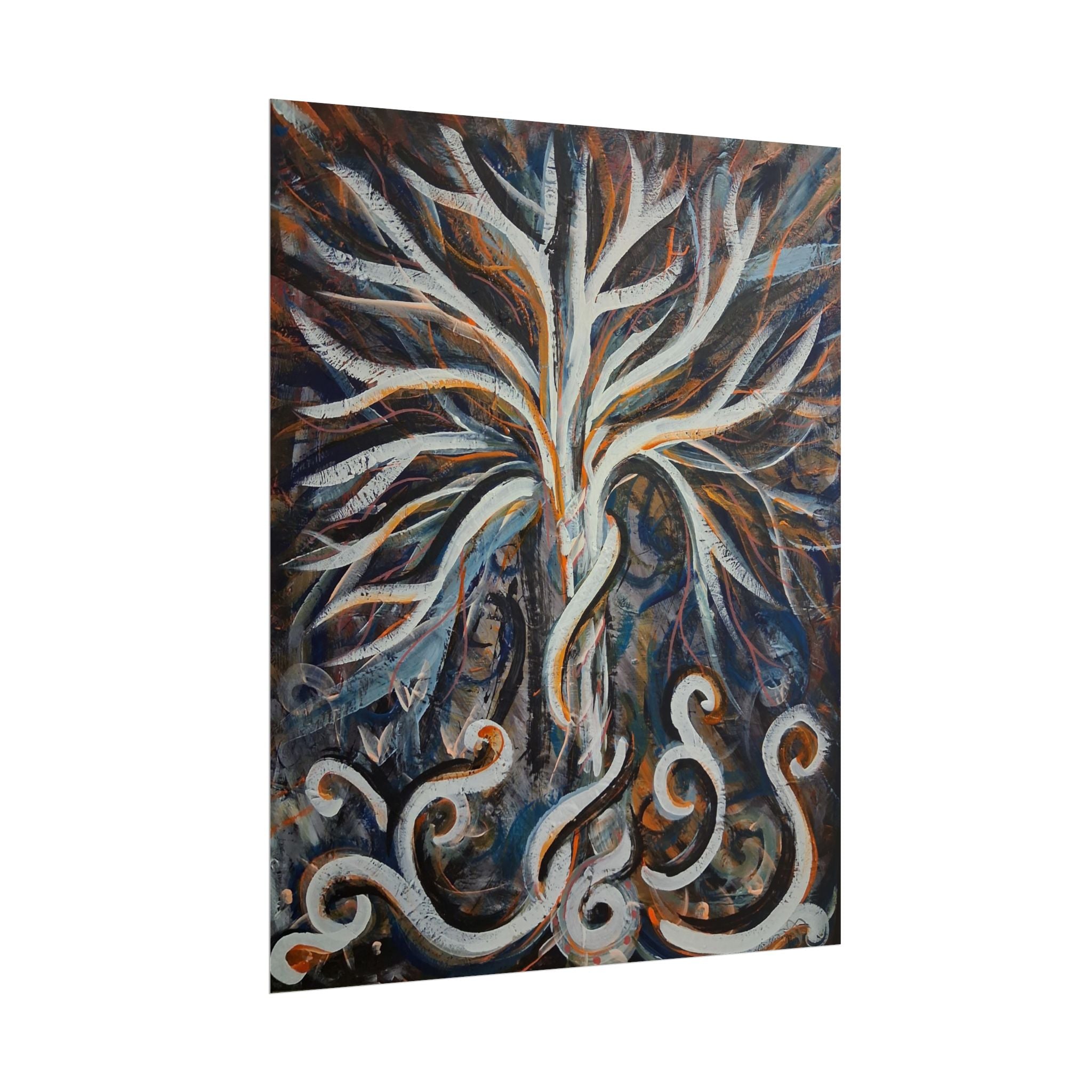 Tree of Life Rolled Poster – Abstract Botanical Wall Art Print
