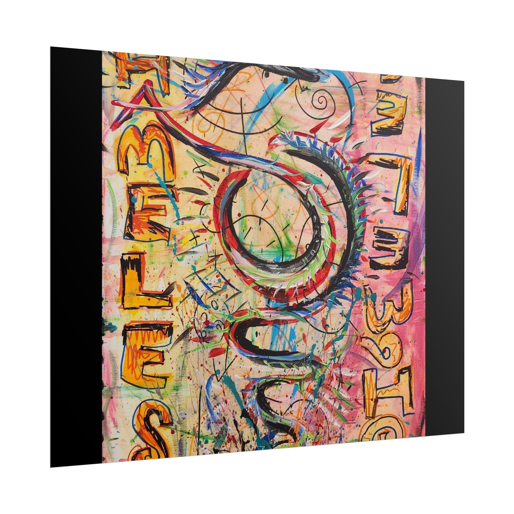 Rolled Poster — Colorful 'Shameless' Abstract Snake Art Print