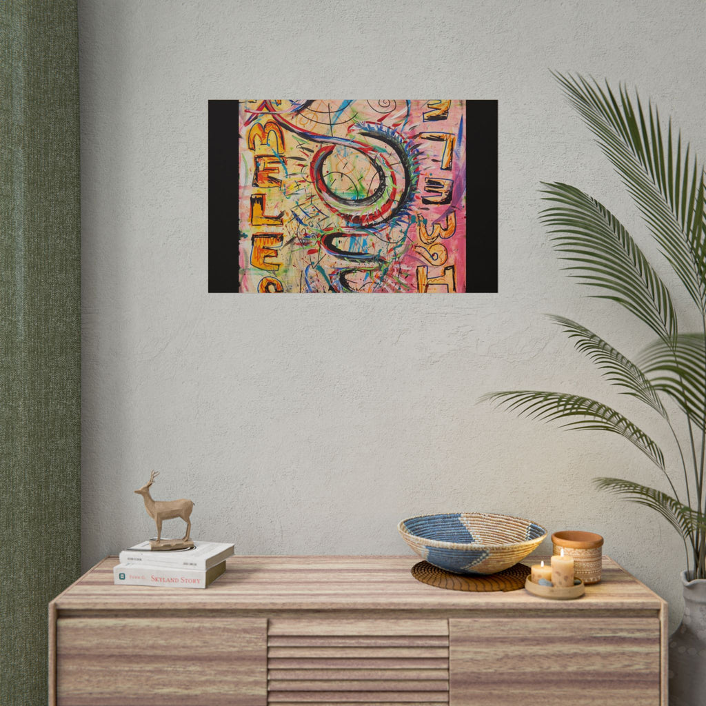 Rolled Poster — Colorful 'Shameless' Abstract Snake Art Print