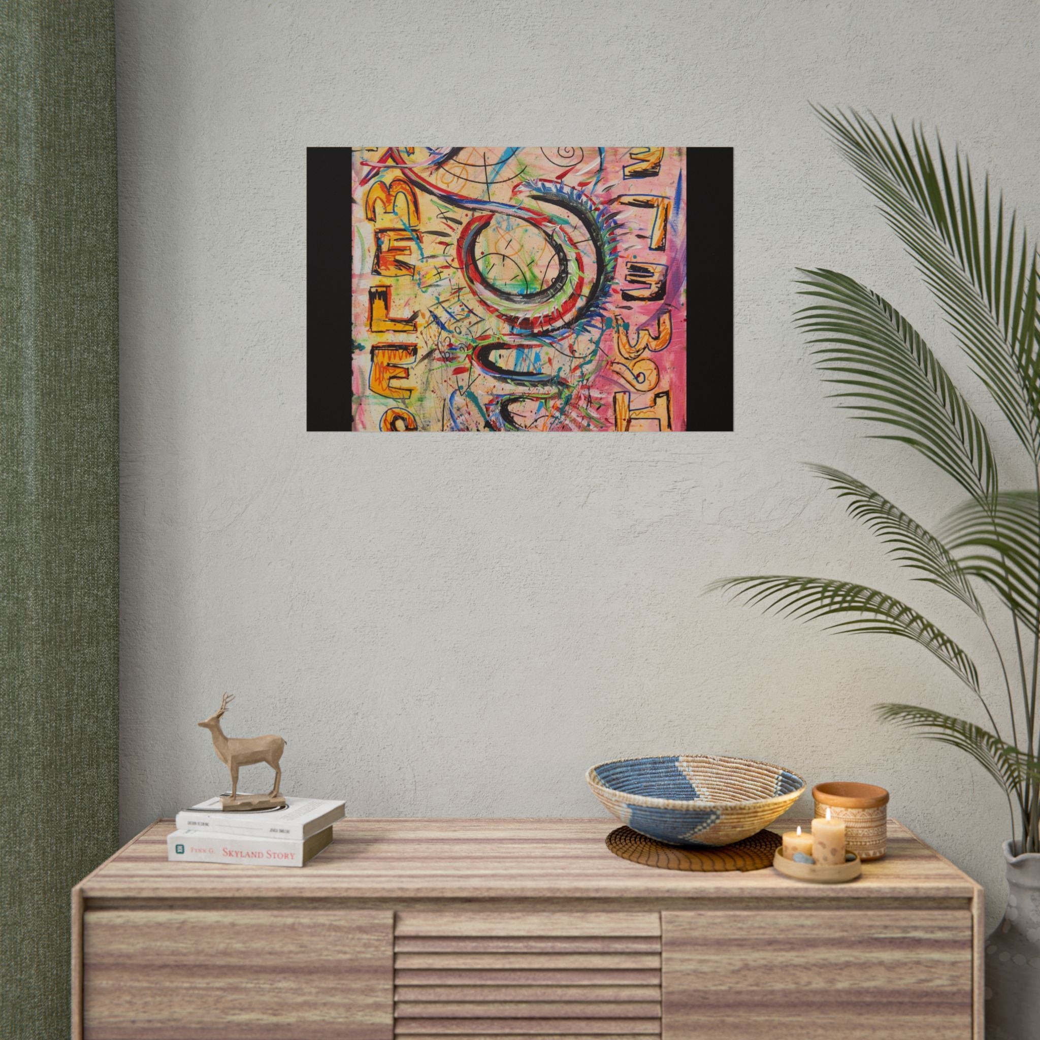 Rolled Poster — Colorful 'Shameless' Abstract Snake Art Print